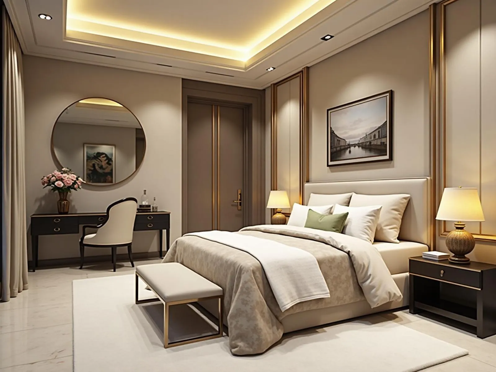 Luxury bedroom interior design